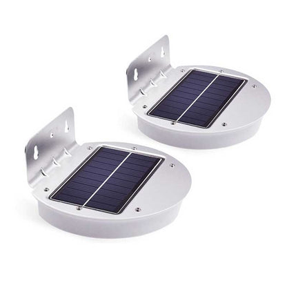 Lampe solaire jardin Ronde Blanche 28 LED (2Pcs)