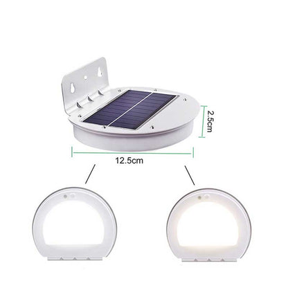 Lampe solaire jardin Ronde Blanche 28 LED (2Pcs)