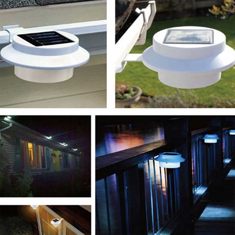 Lampe solaire jardin Ronde Blanc (4pcs)