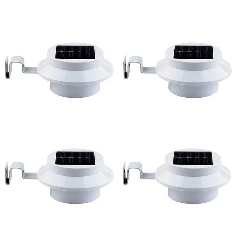 Lampe solaire jardin Ronde Blanc (4pcs)