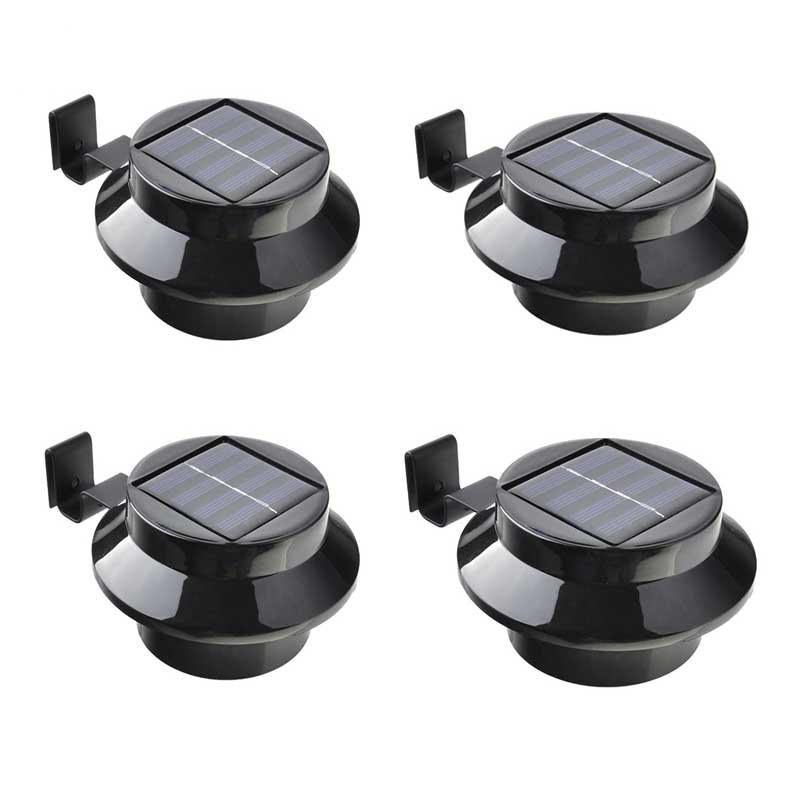 Lampe solaire jardin Ronde Noire (4pcs)