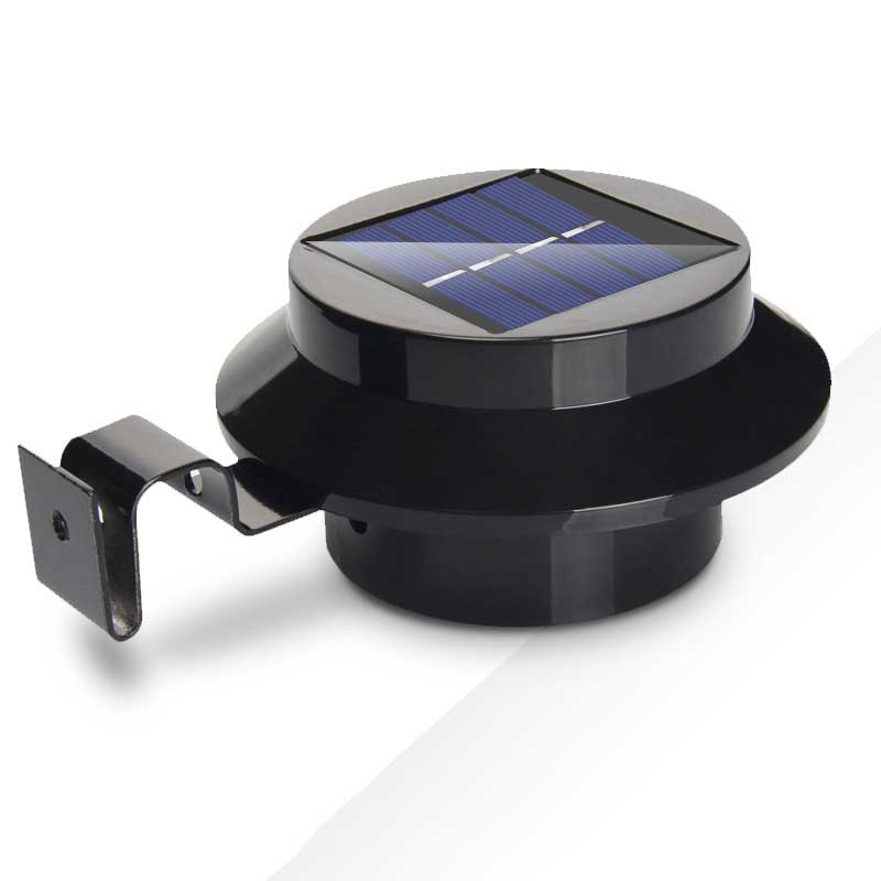 Lampe solaire jardin Ronde (Noire/Blanc)