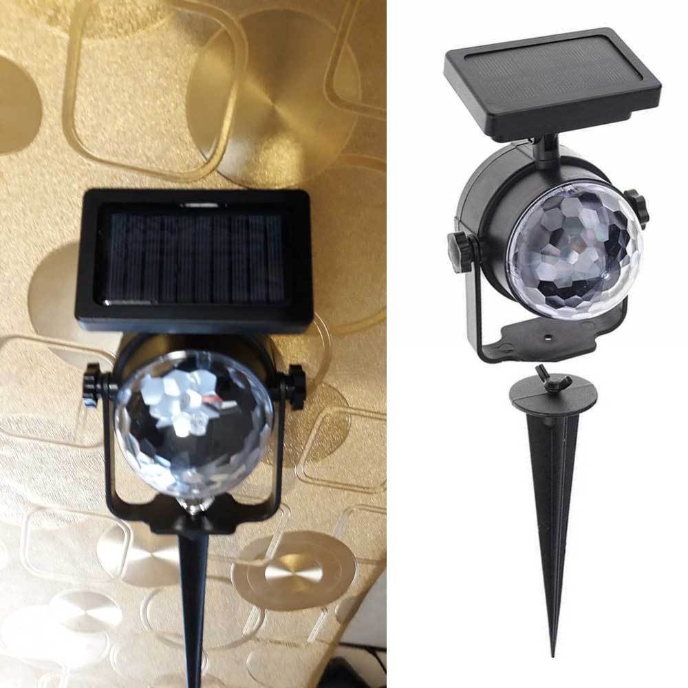 Piquet solaire jardin Boule disco lumineuse
