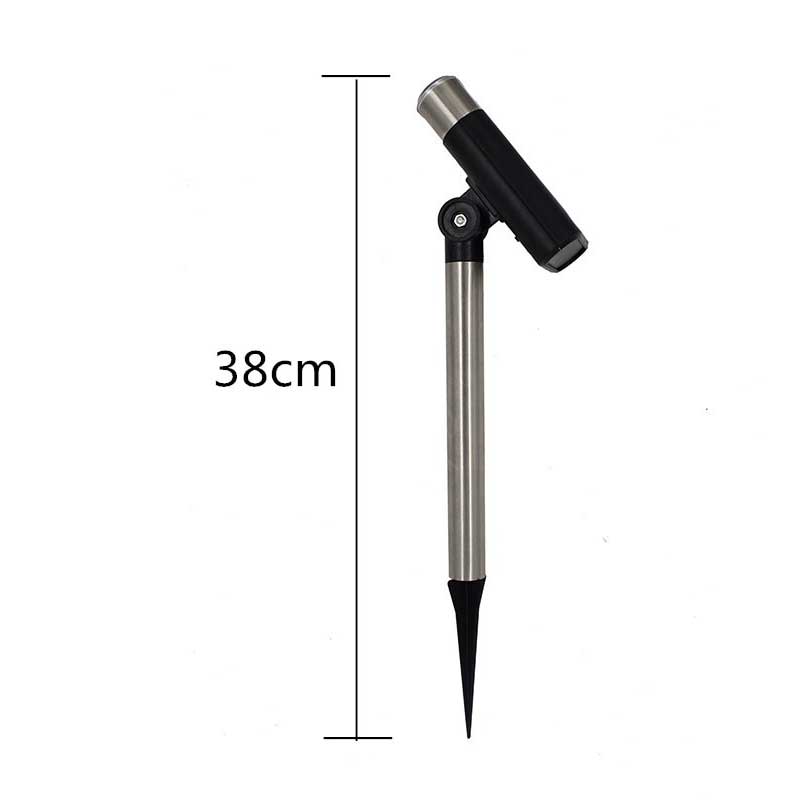 Lampe solaire Jardin Projecteur réglable LED (2 Pcs avec Piquet)