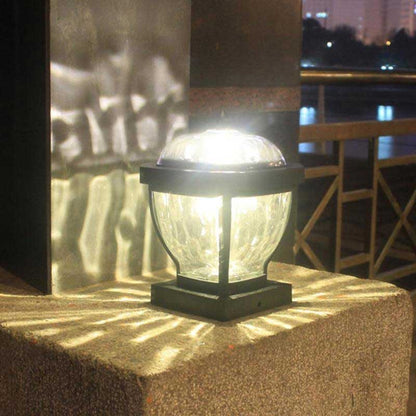 Piquet solaire jardin Chapeau pour Pilier Noire