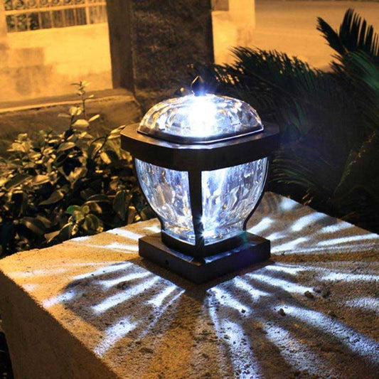 Piquet solaire jardin Chapeau pour Pilier Noire