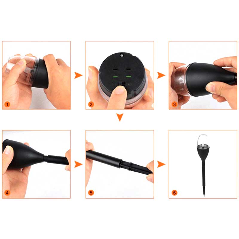 Piquet solaire jardin Bougie de Pelouse