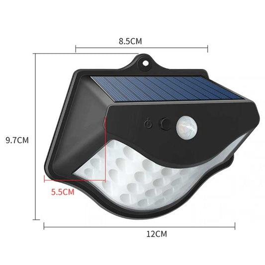 Applique murale solaire 32 LED noire