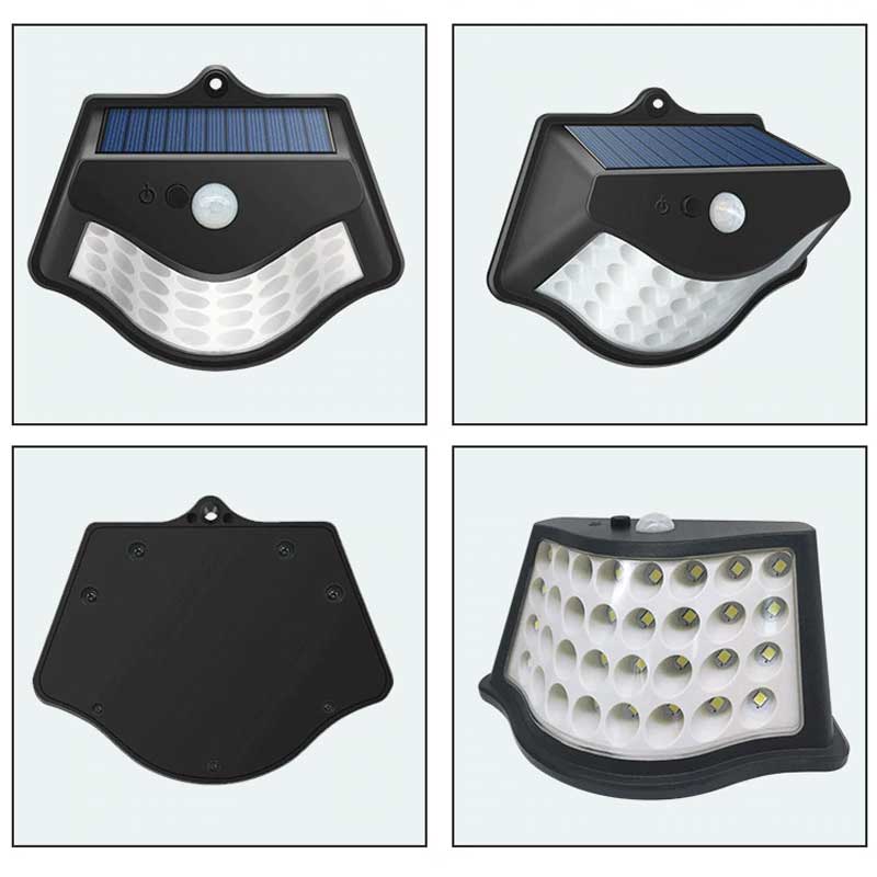 Applique murale solaire 32 LED noire
