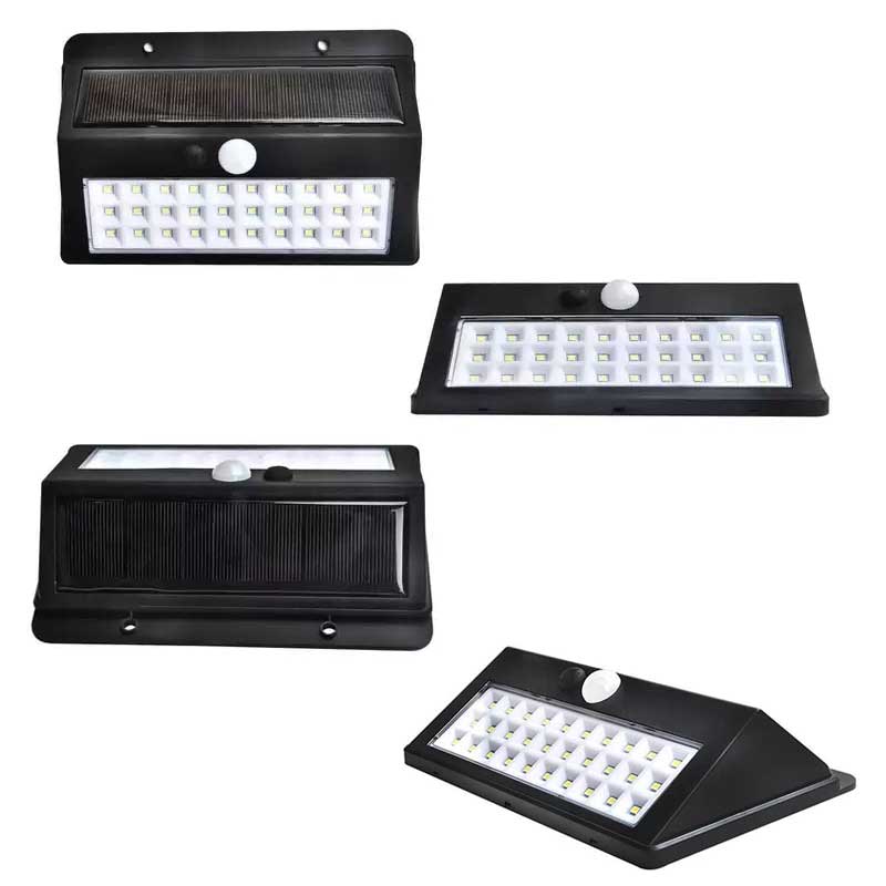 Applique murale solaire Jardin 30 LED Noire