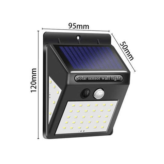 Applique murale solaire 144 LED Noire