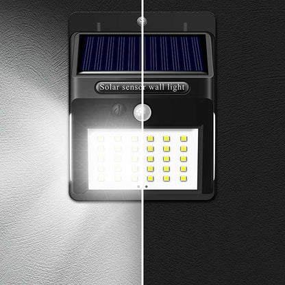 Applique murale solaire 144 LED Noire
