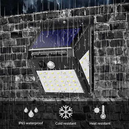Applique murale solaire 144 LED Noire