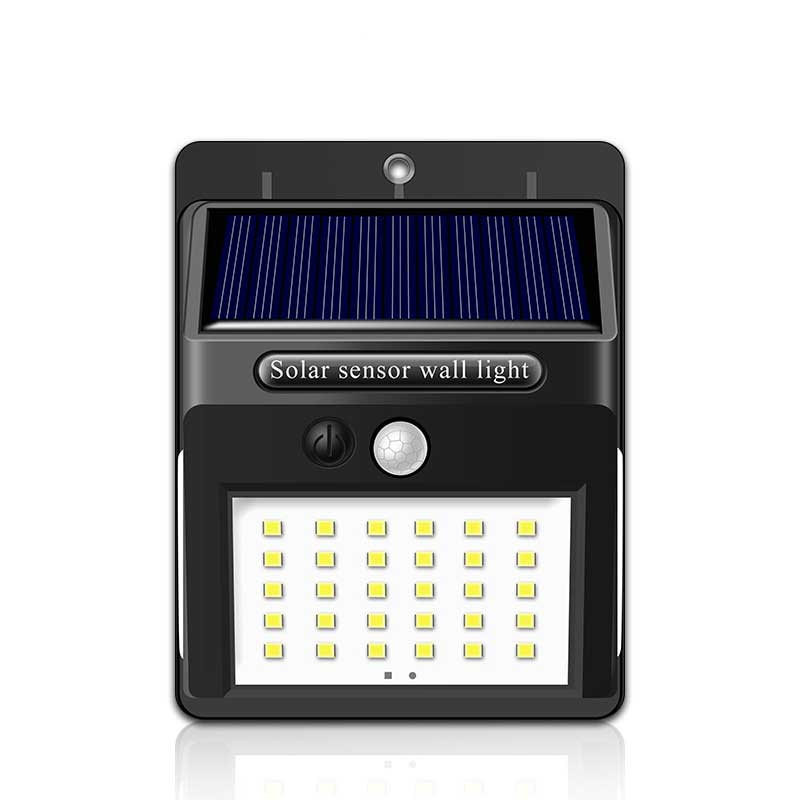 Applique murale solaire 144 LED Noire