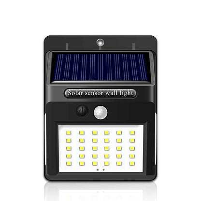 Applique murale solaire 144 LED Noire
