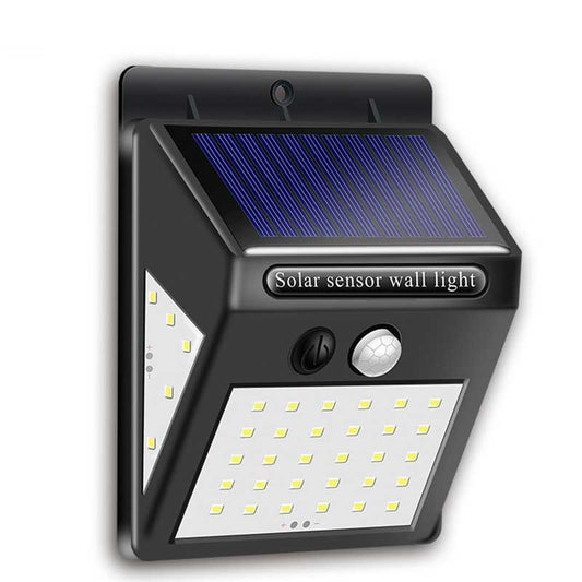 Applique murale solaire 144 LED Noire