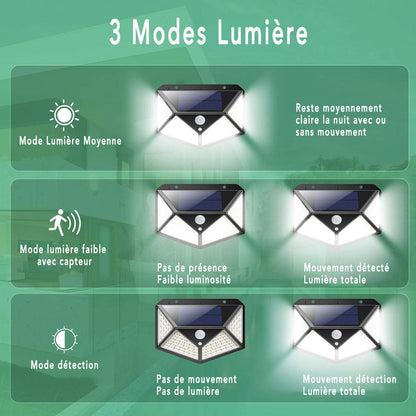 Applique murale solaire 270° (4 Pcs)