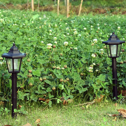 Piquet solaire jardin Balise Chapeau Pointu Noire (2Pcs)