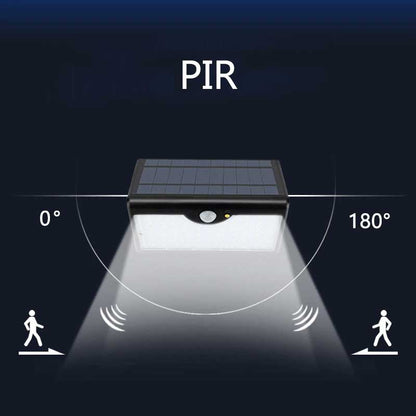 Applique murale solaire 60 LED (Télécommande)