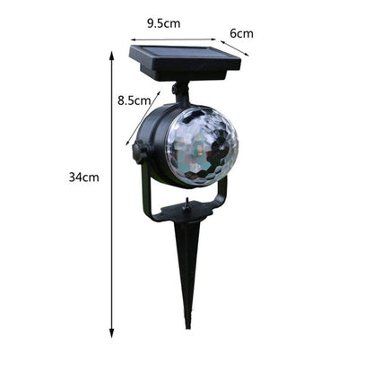 Piquet solaire jardin Boule disco lumineuse