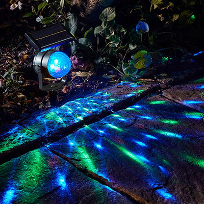 Piquet solaire jardin Boule disco lumineuse