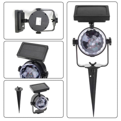 Piquet solaire jardin Boule disco lumineuse