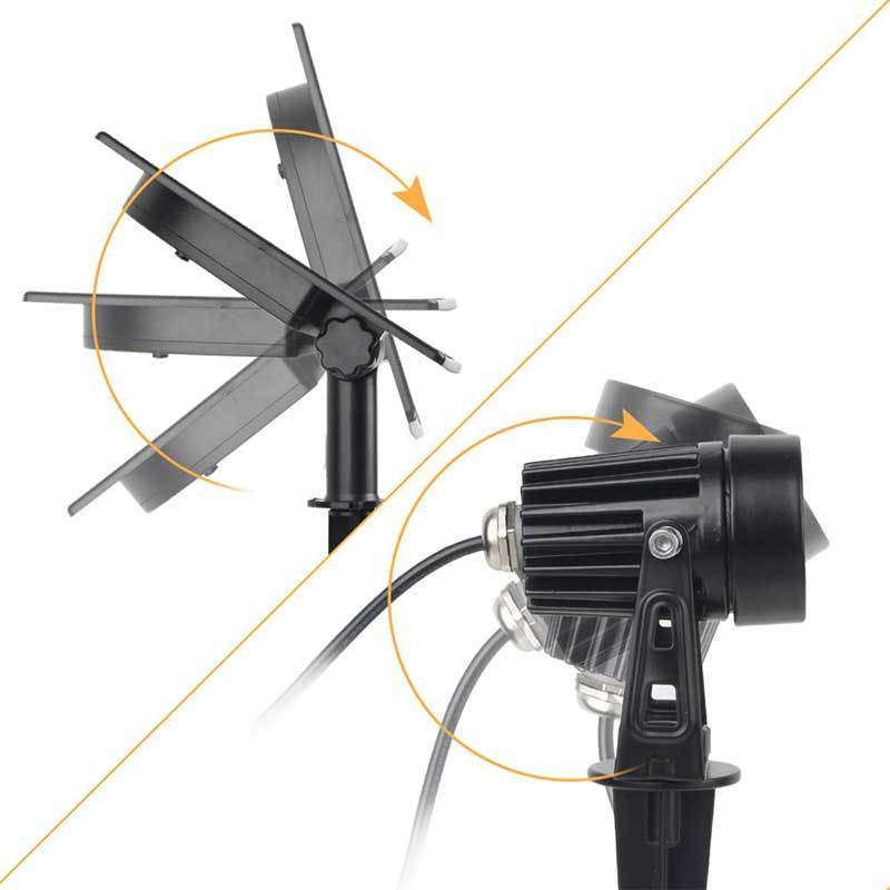 Lampe solaire jardin 4 Projecteur LED Jaune