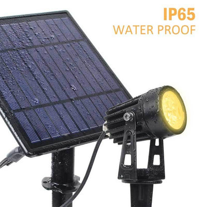 Lampe solaire jardin 4 Projecteur LED Jaune