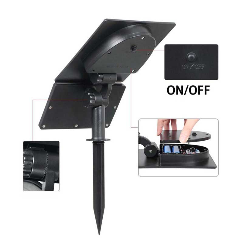 Piquet solaire jardin Spot 50 LED