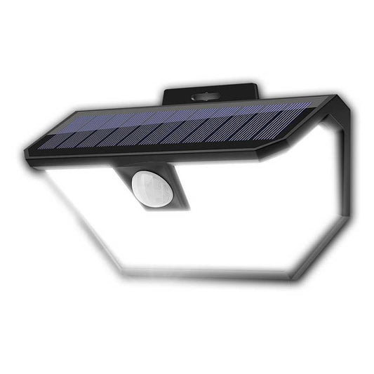 Applique murale solaire 48 LED Noire (PIR)