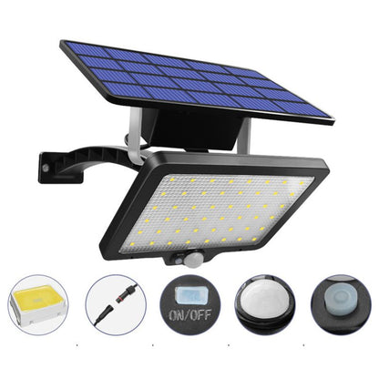 Lampe solaire jardin avec panneau déporté 48 LED