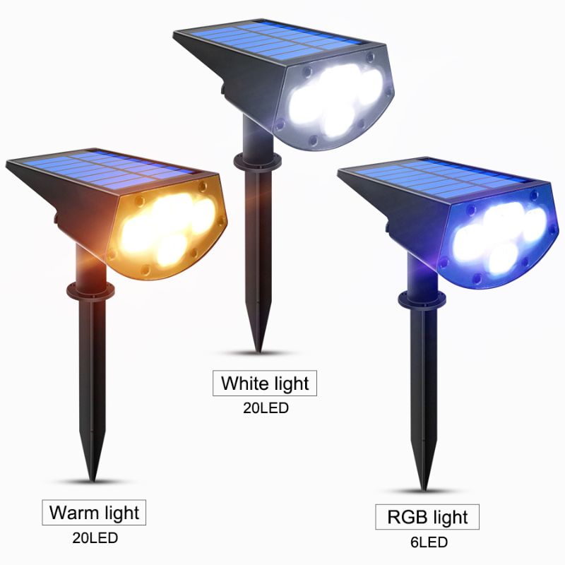 Lampe solaire jardin à piquer (1/2/4 PCS)