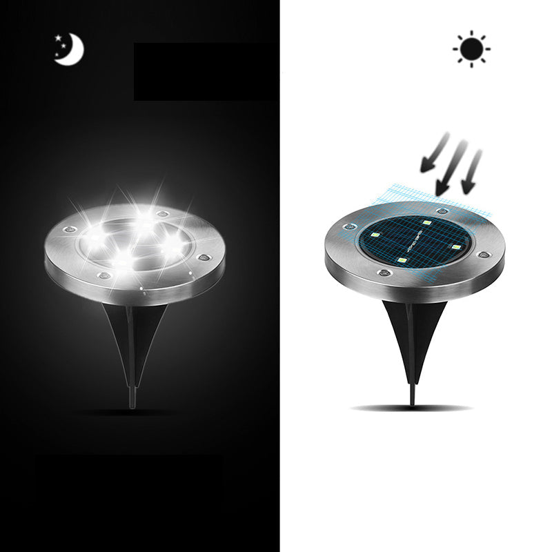 Balise solaire extérieure de Sol Inox (4 PCS / 16 LED )