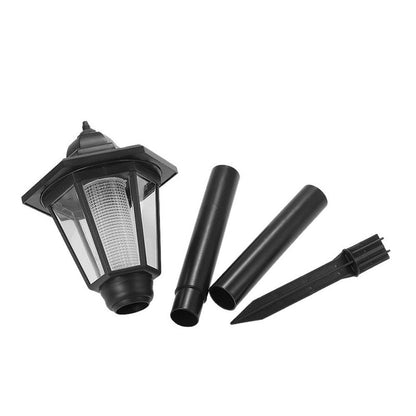 Piquet solaire jardin Balise Chapeau Pointu Noire (2Pcs)