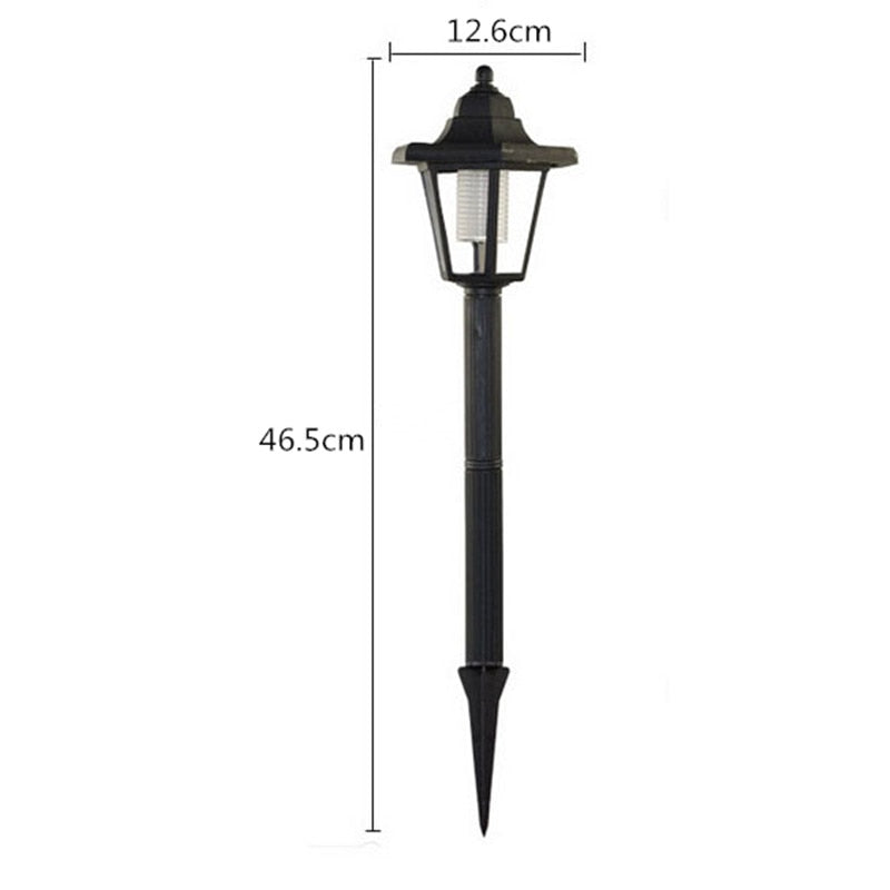 Piquet solaire jardin Balise Chapeau Pointu Noire (2Pcs)