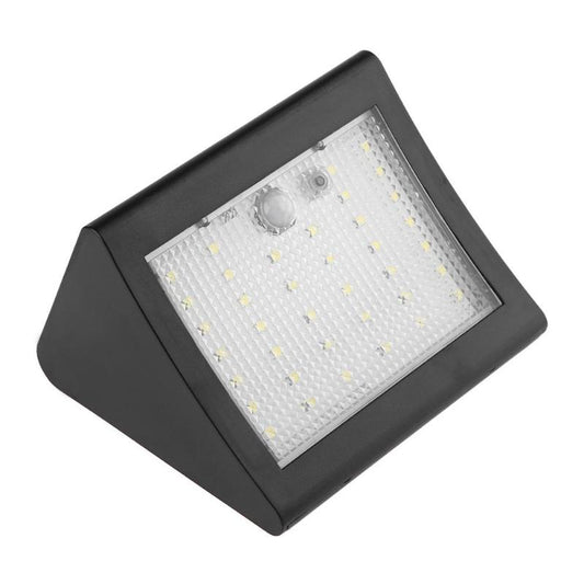 Applique murale solaire 38 LED noire (PIR)