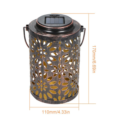 Lanterne solaire Design évidé fleurie