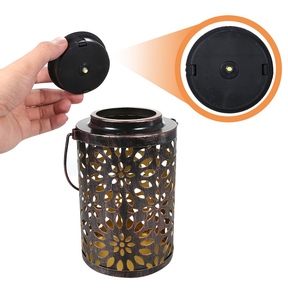 Lanterne solaire Design évidé fleurie