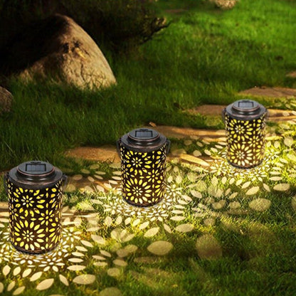 Lanterne solaire Design évidé fleurie