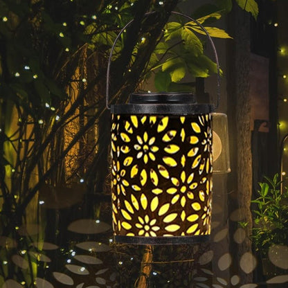Lanterne solaire Design évidé fleurie