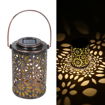 Lanterne solaire Design évidé fleurie