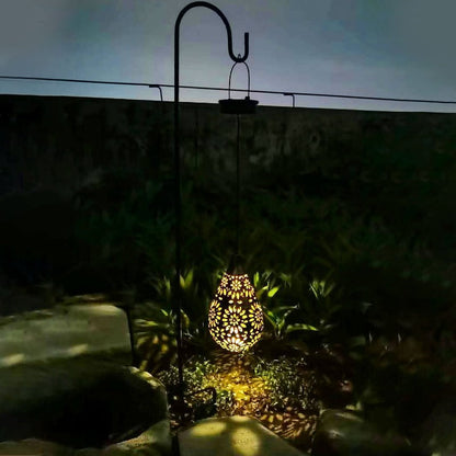 Lanterne solaire Boule lumineuse en fleur creuse