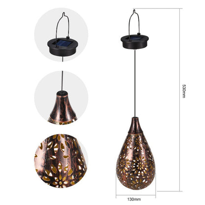 Lanterne solaire Boule lumineuse en fleur creuse