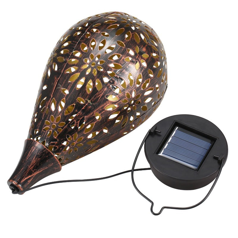 Lanterne solaire Boule lumineuse en fleur creuse