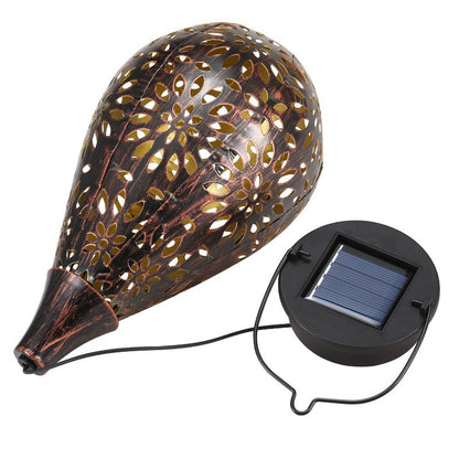 Lanterne solaire Boule lumineuse en fleur creuse