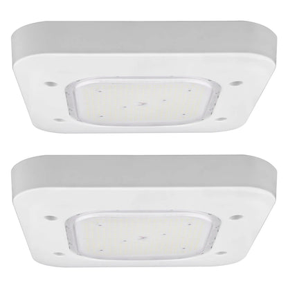 150W LED Canopy Light-5700K-Square-19500 Lumen-Gas Station Lighting-5 Years Warranty