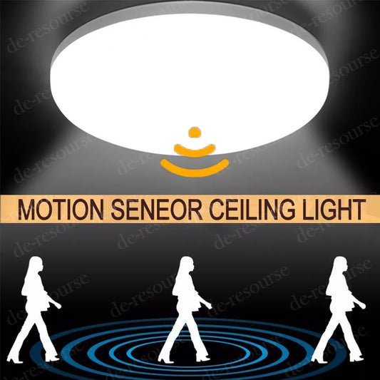Round 48W LED Ceiling Light Panel with PIR Motion Sensor – Ultra Slim. Waterproof. Modern Design
