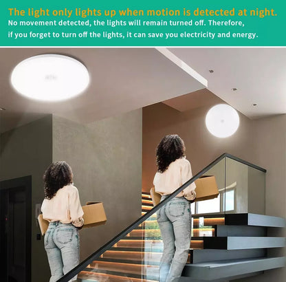 Round 48W LED Ceiling Light Panel with PIR Motion Sensor – Ultra Slim. Waterproof. Modern Design