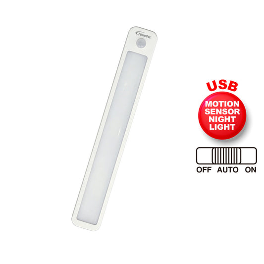PowerPac USB LED Night Light with Motion Sensor Light. bathroom & living room Energy saving lighting lamp (MC23)