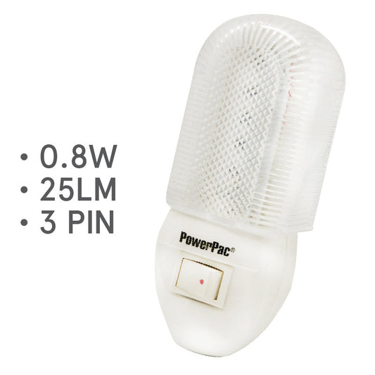 PowerPac LED Night Light Toilet Bathroom Corridor Lamp (MC3)